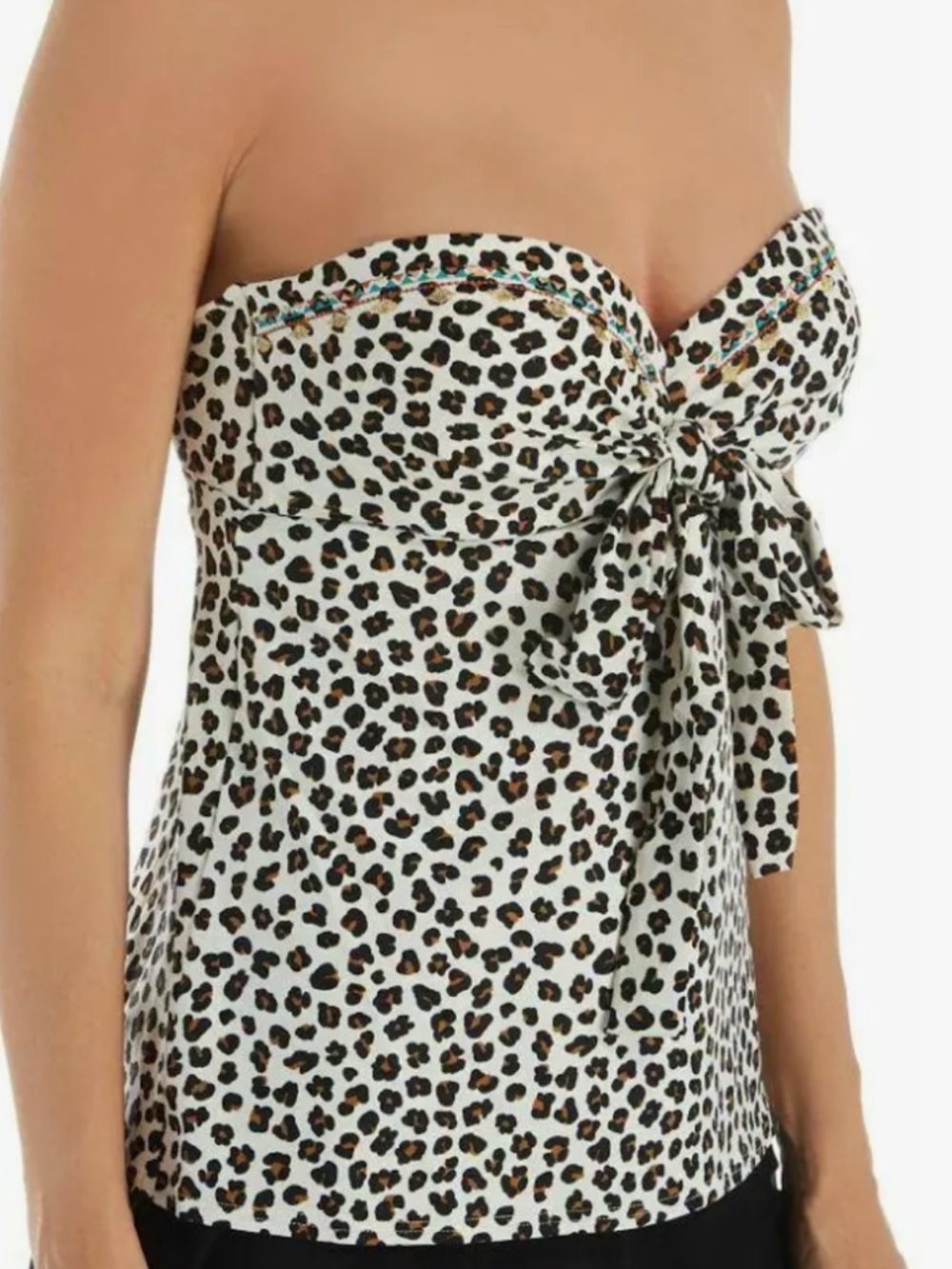 Coco Reef White and Black Leopard Print Multi-Way One-Piece Tankini